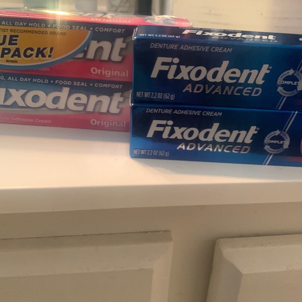 Fixodent advanced & fixodent original paste